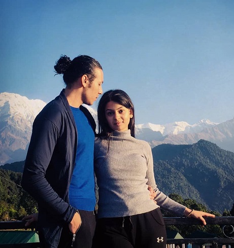 Amber Subedi with his wife