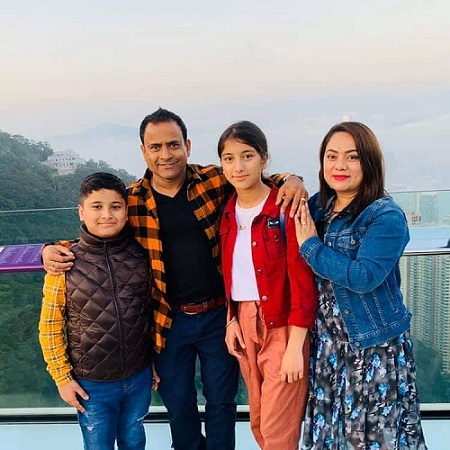 Jitu nepal with his family