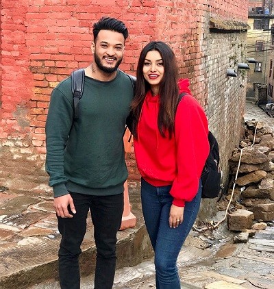 Malina Joshi with Boyfriend Sushant Pradhan
